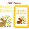 Happy Easter, Cross Stitch Pattern, Beginner Embroidery, Easy Cross Stitch, Easter Bunny Embroidered Design, Handmade Unique Easter Greeting Card, Easter Rabbit