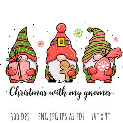 Christmas gnomes PNG, Christmas  gnomes clip art, Christmas  gnomes Sublimation, Instant Download, Digital Download