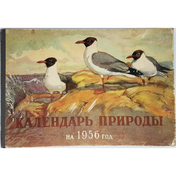 1 USSR Vintage Russian NATURE'S CALENDAR Russian language 1956.jpg