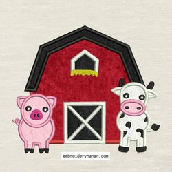 Barn Animals Embroidery design 3 Sizes reading pillow-INSTANT D0WNL0AD