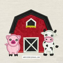 barn animals embroidery design 3 sizes reading pillow-instant d0wnl0ad