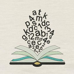 book embroidery design 3 sizes reading pillow-instant d0wnl0ad