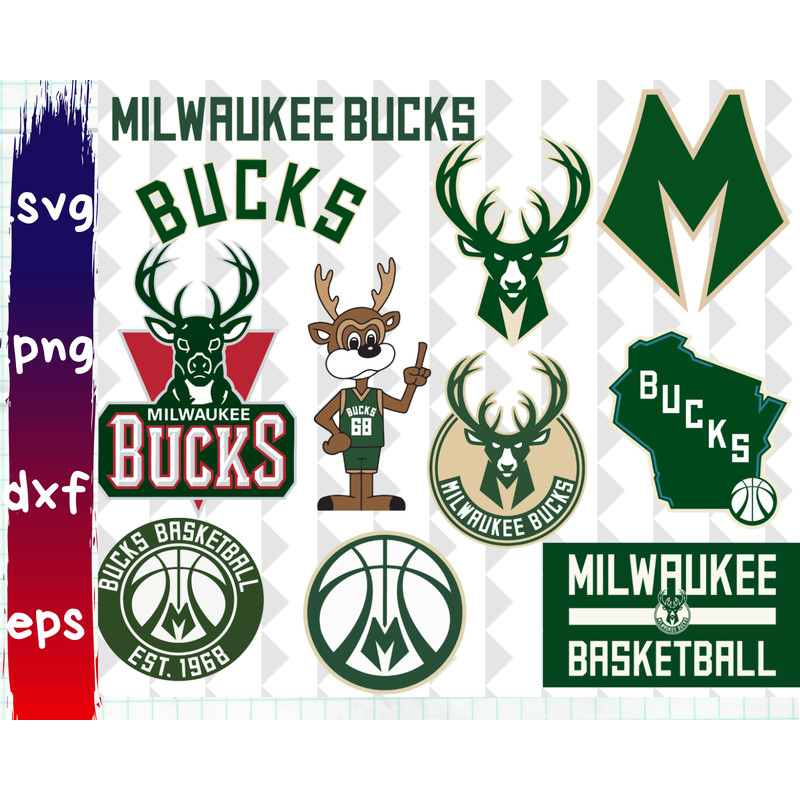 Milwaukee Bucks, Milwaukee Bucks svg, Milwaukee Bucks clipart, Milwaukee Bucks logo, NBA.png