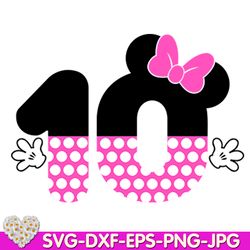 Mouse Number nine mouse Birthday Girls number ninth minnie digital design Cricut svg dxf eps png ipg pdf cut file