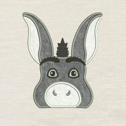 Donkey Embroidery design 3 Sizes reading pillow-INSTANT D0WNL0AD