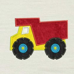 dump truck embroidery design 3 sizes reading pillow-instant d0wnl0ad