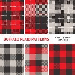 Buffalo Plaid scrapbooking paper pack. CHRISTMAS PLAIDS