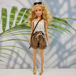 Barbie doll clothes brown shorts