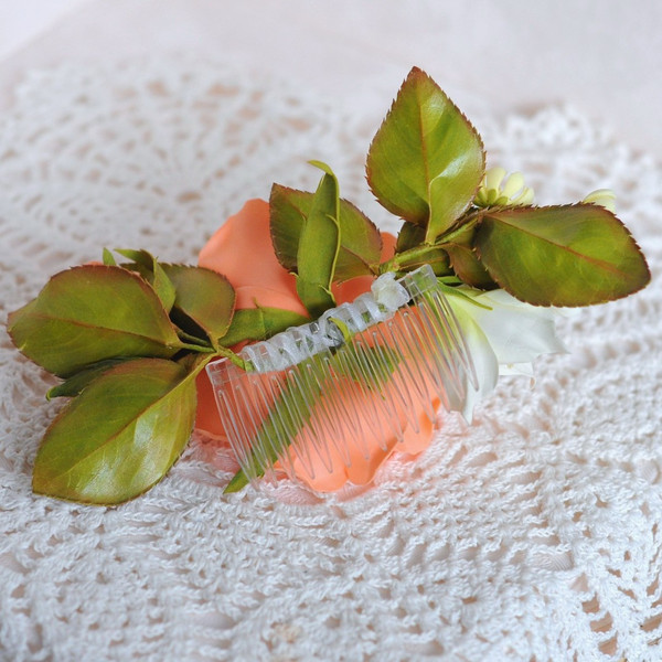 Flower-hair-comb-with-coral-handmade-rose-Bridal-floral-headpiece-Floral-hair-accessories-for-bridal-Rustic-hair-comb (4).jpg