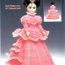 PDF Copy Vintage Knit Pattern for sizes 15 inches Classic Doll