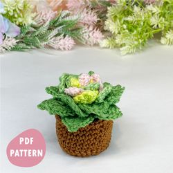 PDF Crochet pattern plant Amigurumi pattern plant for beginners Digital crochet miniature plants
