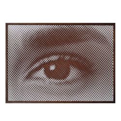 Woman Eye / Dots / Artistic decorative wall art with optical illusion / Luxury / Gift / Dots Halftone / CNC V-Carving