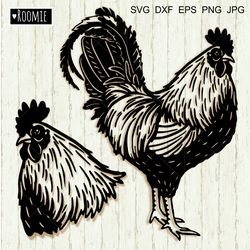 Rooster svg Cricut, Chicken Svg, farm animals design, farmhouse sign, Cut file Cameo Silhouette Vinyl Laser Sublimation