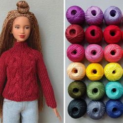 Barbie doll clothes 24 COLORS turtleneck