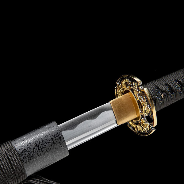 Handmade Samurai Sword, Tang Carbon Steel Sword, Damascus Steel Sword, Forged Samurai Sword 3.jpg