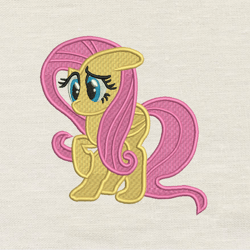 Fluttershy embroidery design 3 Sizes -INSTANT D0WNL0AD