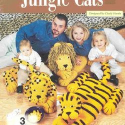 Digital | Vintage Crochet Pattern Toys | Jungle Cats | ENGLISH PDF TEMPLATE