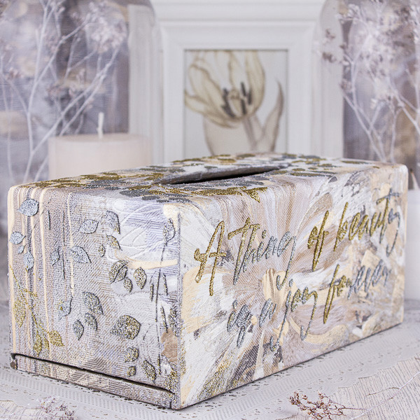 silver_and_golden_glitter_letters_mixed_media_collage_rectangular_tissue_box.jpg