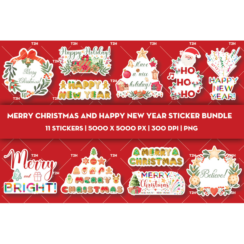 Merry Christmas and happy new year sticker bundle cover 1.jpg