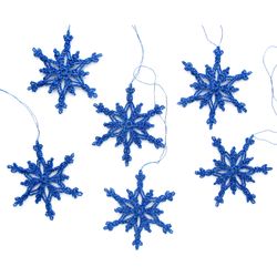 Christmas Crochet Pattern Snowflake Ornament. PDF file digital download.
