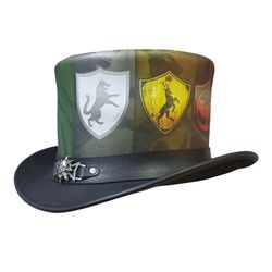 el dorado leather top hat - themed crown