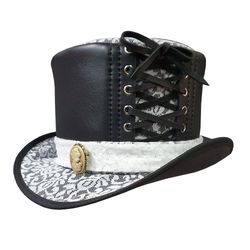 Steampunk Havisham Leather Top Hat