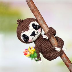 Crochet pattern sloth, PDF Digital Download, DIY Amigurumi Sloth pattern, cute toy gift for girl