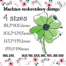 clover embroidery design