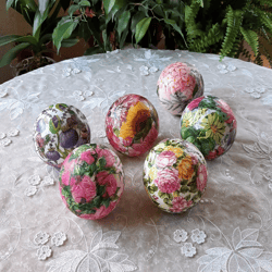 Floral decorative balls for bowl Balls for table decor Vasel fillers Set of 6 balls Decorative Objects Gift for home