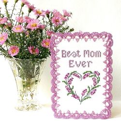 Mother Greeting Card Handmade, Best Mom Ever, Mum Birthday Card, Mother In Law Gift, Mom From Daughter, Step Mom Gift
