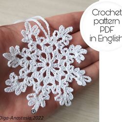 Snowflake  15 Christmas crochet pattern , crochet Snowflake pattern , crochet pattern , Irish Crochet , Motif crochet ,