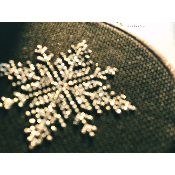 Twinkle Silver Snowflake Cross Stitch