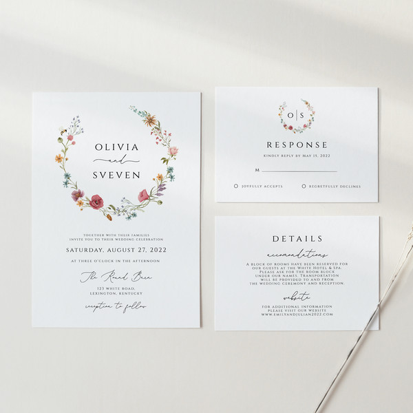 wildflower-wedding-invitation-sets
