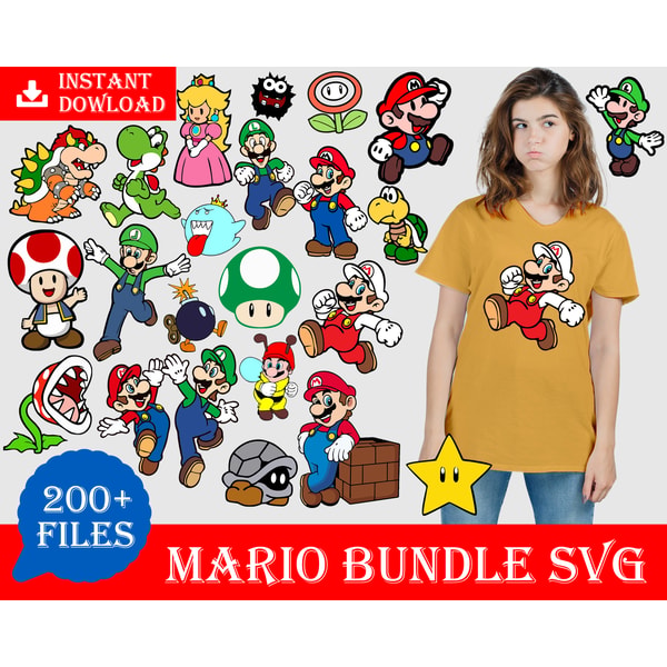 Mario Svg Super Mario Svg, mario svg files for cricut, mario svg bundl - Inspire ...
