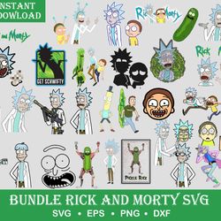 rick and morty svg bundle, rick and morty svg, instant download