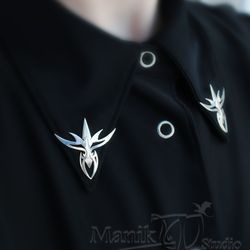Brooch on collar of shirt | Men's jewelry | Corner on the collar | Handmade