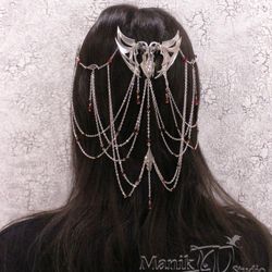 Wedding hair decoration | gothic dragons | dragon moth | fantasy jewelry