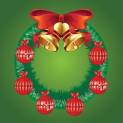 decorated christmas wreath