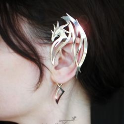 Ear Cuff Dragon Guardian | Elf Ear Cuff | Handmade Jewelry Dragon