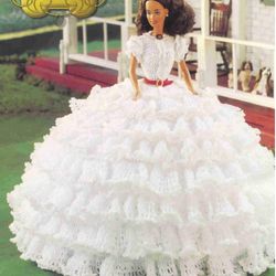 Digital | Vintage crochet pattern for Barbie dress | Dresses for dolls 11 1/2 | Toys for girls | PDF