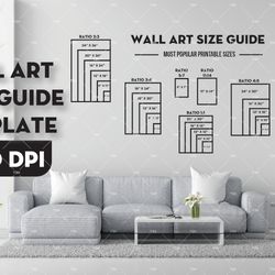 Wall art size guide - Standard print size guide