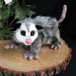 realistic toy possum Oliver pet portrait toy