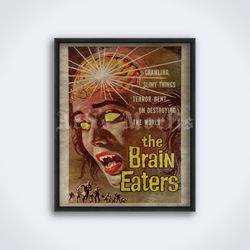 The Brain Eaters 1958 vintage sci-fi horror movie poster, printable art, print (Digital Download)