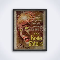 the brain eaters 1958 vintage sci-fi horror movie poster, printable art, print (digital download)