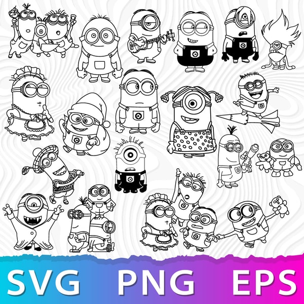 Minions SVG, Minions PNG Transparent, Minion SVG For Cricut | Inspire ...