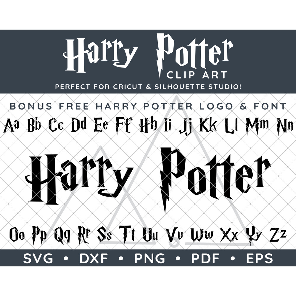 Harry Potter Bonus FREE Logo and Font by SVG Studio Thumbnail.png