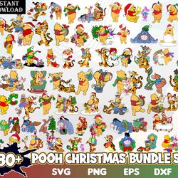 winnie the pooh svg, christmas svg, piglet svg, tigger svg, eeyore svg, winnie the pooh birthday, tshirt svg