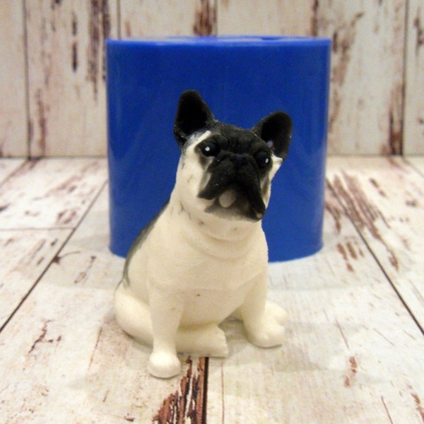 French bulldog soap and silicone mold