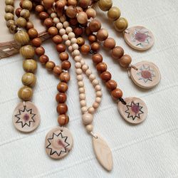 Handmade Bahai Prayer Beads 19x5, juniper wood Baha'i Praying Beads 19 and 5, Baha'i Jewelry, baha'i gifts