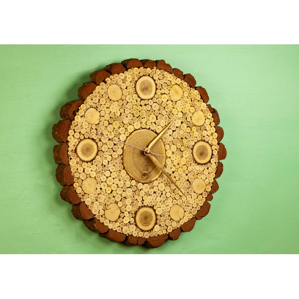 Mandala clock, Natural Wood Clock, Tree Slice Clock, Wood Sl | Inspire ...